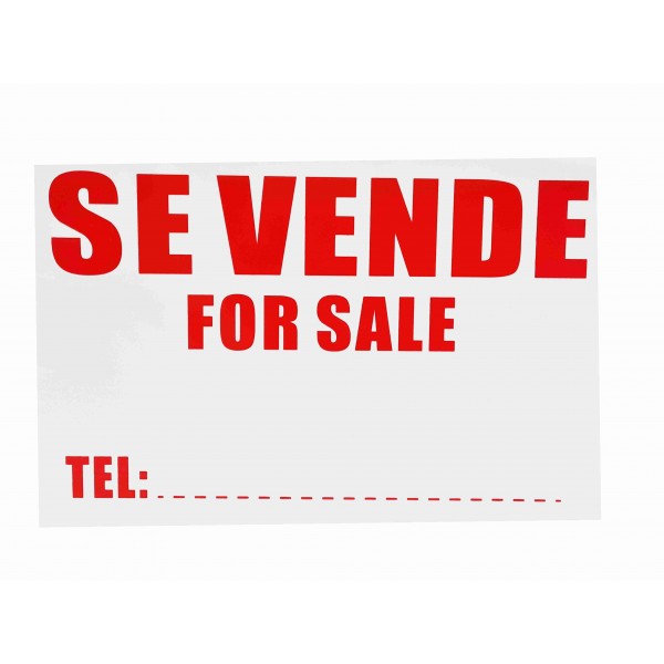 ROTULO SE VENDEN 20X30CM PVC ADR190108 1UD3699009009900