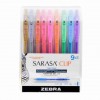 BOLIGRAFO ZEBRA GEL SARASA CLIP 1.0MM COLORES METALICOS BLISTX 9