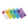 FOLDER PLASTICO C/BROCHE A5 1/2 CARTA HORIZONTAL TRANSP ZS-882A5 SURT 1UND