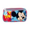CARTUCHERA DISNEY MICKEY MOUSE BORDADO Y PRINT DOBLE ZIPPER 073-220079
