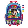 MOCHILAS 16  DISNEY TEEN TITANS C/RUEDAS BORDADO Y PRINT 061-220110