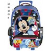 MOCHiILA 16  DISNEY C/RUEDAS MICKEY MOUSE BORDADO Y PRINT CON 3 ZIPPER 088-220077