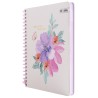 CUAD 1/2 OFICIO GARDEN  MOOVING FLORES CON LILA 17X21,5CM 96H