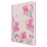 CUAD 1/2 OFICIO GARDEN  MOOVING FLORES CON LILA 17X21,5CM 96H