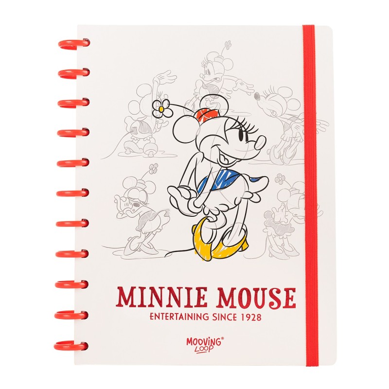 CUADERNO MOOVING LOOP 1711131 A DISCOS CARTA MINNIE MOUSE 1UND