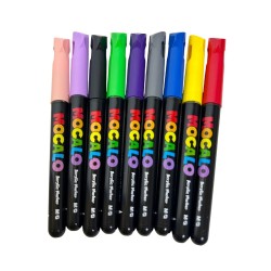 MARCADOR ACRILICO M&G PINCEL LIQUDO MOCALO 60 COLORES X SET APMT80L2 CJA CUADRADA