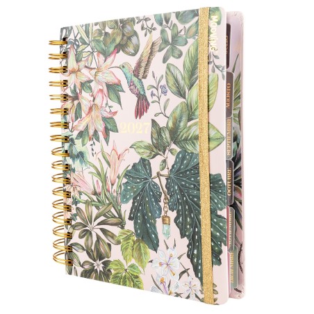 AGENDA 2027 MOOVING 16,5X22 DÍA X PÁGINA FLORAL 1414241 COLIBRI