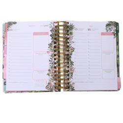 AGENDA 2027 MOOVING 16,5X22 DÍA X PÁGINA FLORAL 1414241 COLIBRI